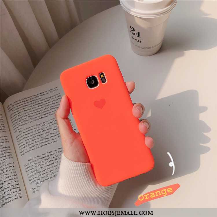 Hoesje Samsung Galaxy S6 Edge Mooie Siliconen Wind Liefde Oranje Mobiele Telefoon