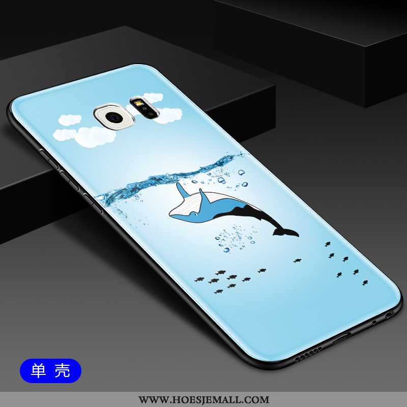 Hoes Samsung Galaxy S6 Edge Scheppend Trend Glas Anti-fall Mode All Inclusive Witte