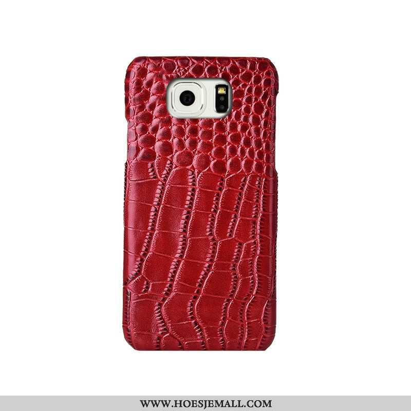 Hoesje Samsung Galaxy S6 Edge Patroon Bescherming Ster Luxe Bruin Hoes Anti-fall Bruine