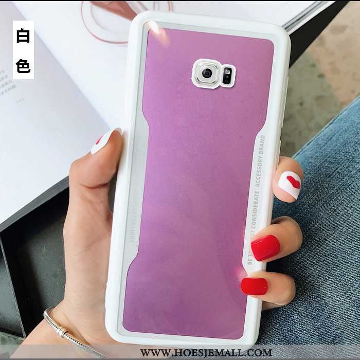 Hoes Samsung Galaxy S6 Mode Siliconen Mobiele Telefoon Hoesje Rood Eenvoudige Ster