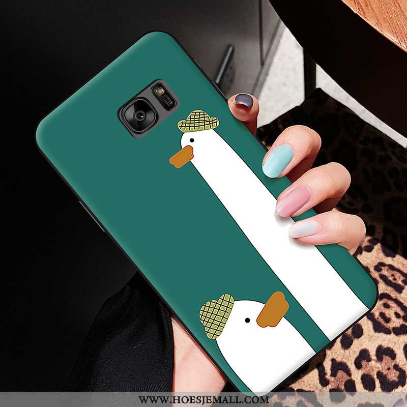 Hoes Samsung Galaxy S6 Siliconen Spotprent Hoesje Lovers Mobiele Telefoon Ster Groen