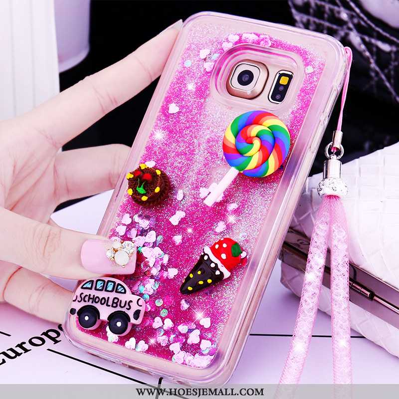 Hoes Samsung Galaxy S6 Siliconen Bescherming Purper Hoesje Mobiele Telefoon Ster Mooie