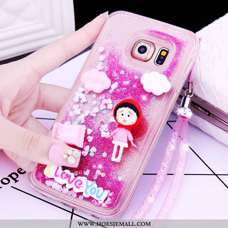 Hoes Samsung Galaxy S6 Siliconen Bescherming Purper Hoesje Mobiele Telefoon Ster Mooie