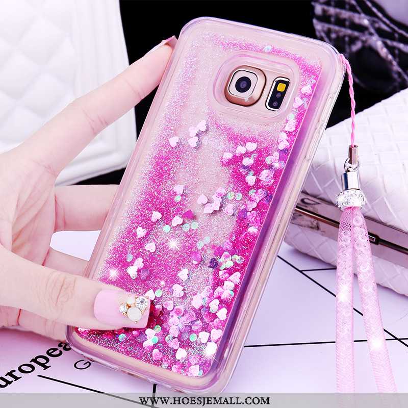 Hoes Samsung Galaxy S6 Siliconen Bescherming Purper Hoesje Mobiele Telefoon Ster Mooie