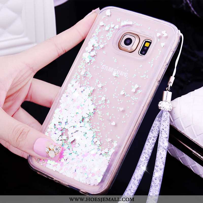 Hoes Samsung Galaxy S6 Siliconen Bescherming Purper Hoesje Mobiele Telefoon Ster Mooie