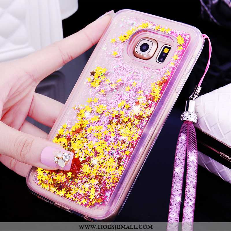 Hoes Samsung Galaxy S6 Siliconen Bescherming Purper Hoesje Mobiele Telefoon Ster Mooie