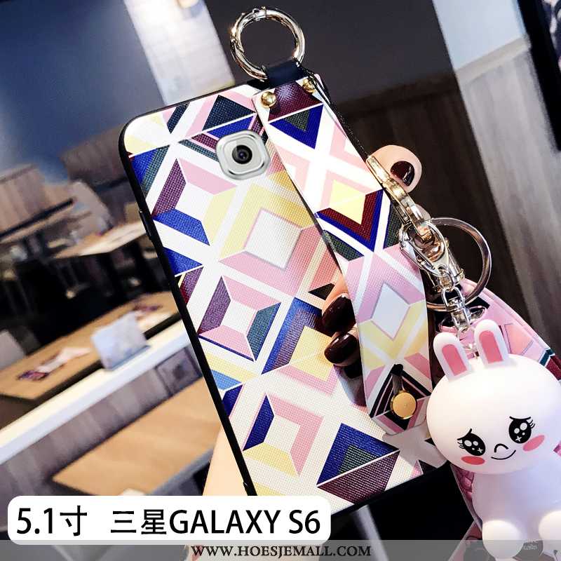 Hoesje Samsung Galaxy S6 Scheppend Trend Hanger Persoonlijk Hoes Anti-fall Achterklep Rood