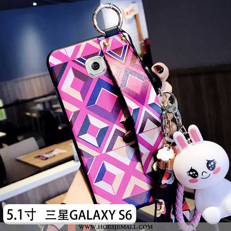 Hoesje Samsung Galaxy S6 Scheppend Trend Hanger Persoonlijk Hoes Anti-fall Achterklep Rood