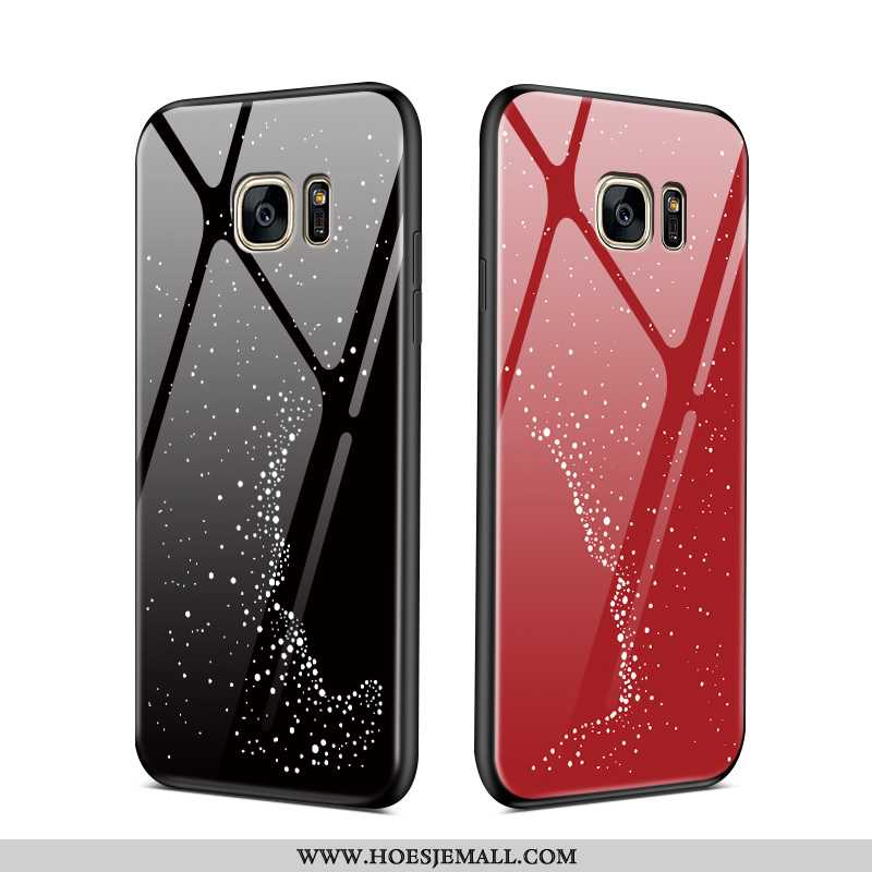 Hoesje Samsung Galaxy S7 Edge Mooie Trend Persoonlijk Mobiele Telefoon Lovers Glas Hard Rood