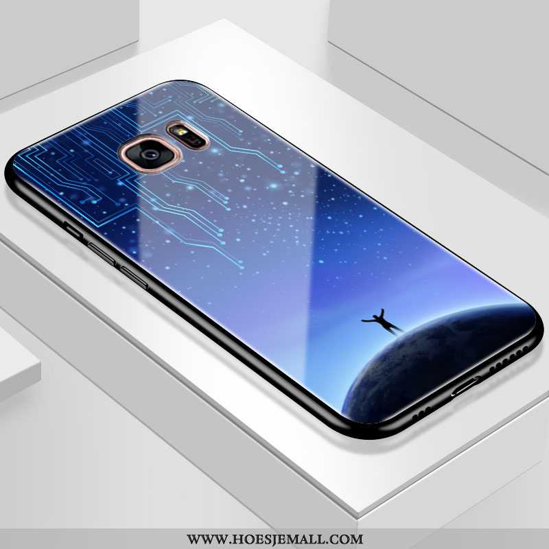 Hoes Samsung Galaxy S7 Edge Glas Persoonlijk Hard Achterklep Spiegel Mobiele Telefoon Sterrenhemel D