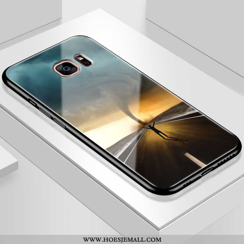 Hoes Samsung Galaxy S7 Edge Glas Persoonlijk Hard Achterklep Spiegel Mobiele Telefoon Sterrenhemel D