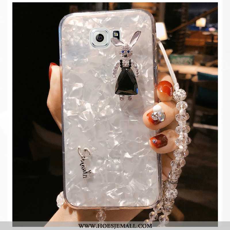 Hoesje Samsung Galaxy S7 Edge Siliconen Strass Mobiele Telefoon Wit All Inclusive Hoes Witte