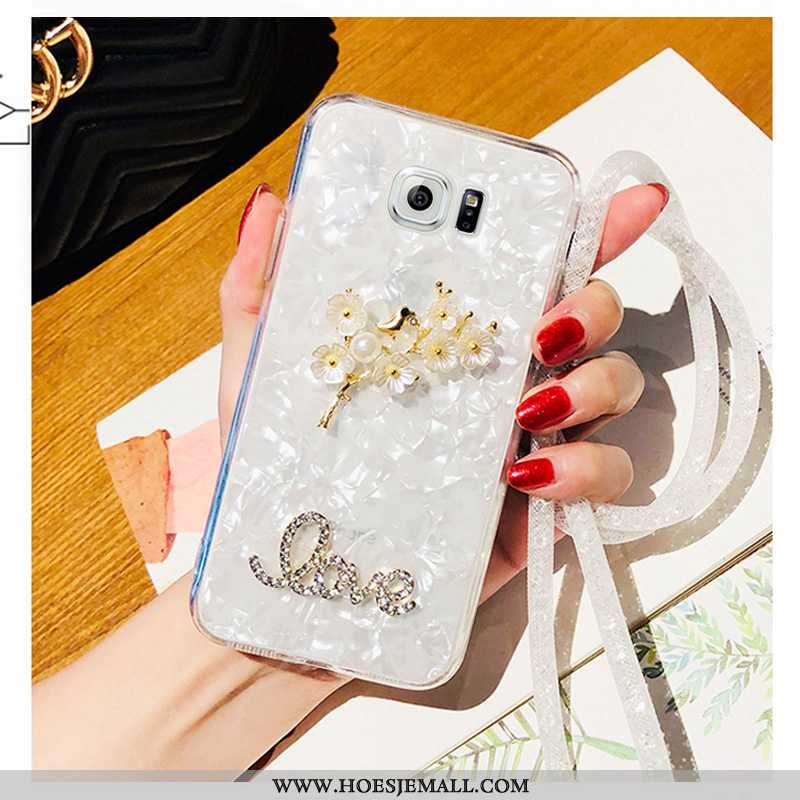 Hoesje Samsung Galaxy S7 Edge Siliconen Strass Mobiele Telefoon Wit All Inclusive Hoes Witte