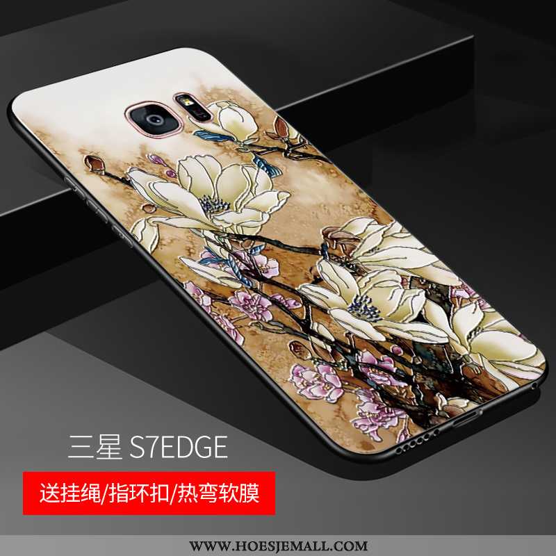 Hoesje Samsung Galaxy S7 Edge Zacht Siliconen Hoes Pas Mobiele Telefoon Bescherming Ster Blauwe