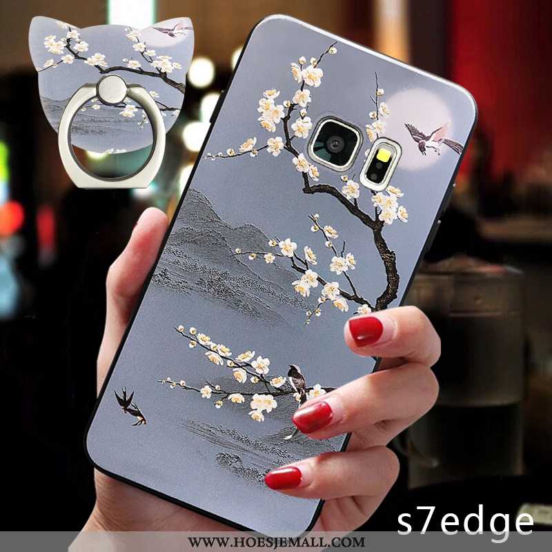 Hoesje Samsung Galaxy S7 Edge Trend Zacht All Inclusive Grijs Mobiele Telefoon Siliconen