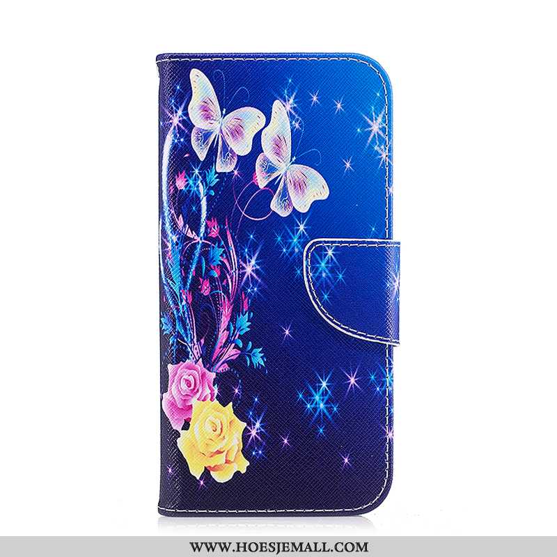 Hoes Samsung Galaxy S7 Edge Bescherming Leren Hoesje Mobiele Telefoon Geschilderd Folio Zwart Zwarte