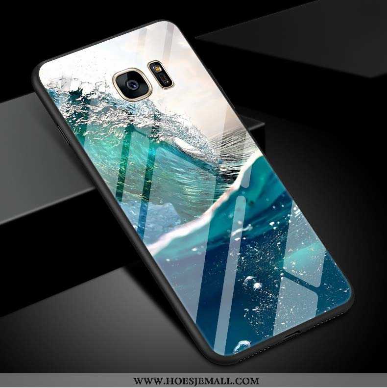 Hoes Samsung Galaxy S7 Edge Grote Wind Natuurlijk Eenvoudige Groen Hoesje Mobiele Telefoon