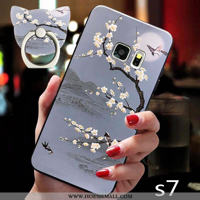 Hoes Samsung Galaxy S7 Siliconen Trend All Inclusive Grijs Mobiele Telefoon Zacht Anti-fall