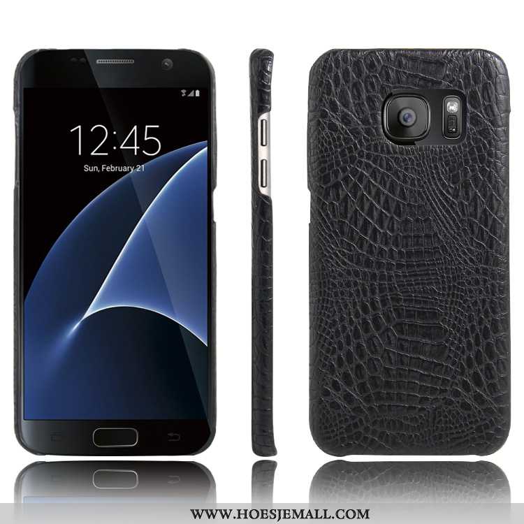 Hoes Samsung Galaxy S7 Bescherming Ster Mobiele Telefoon Hard Hoesje Zwart Zwarte