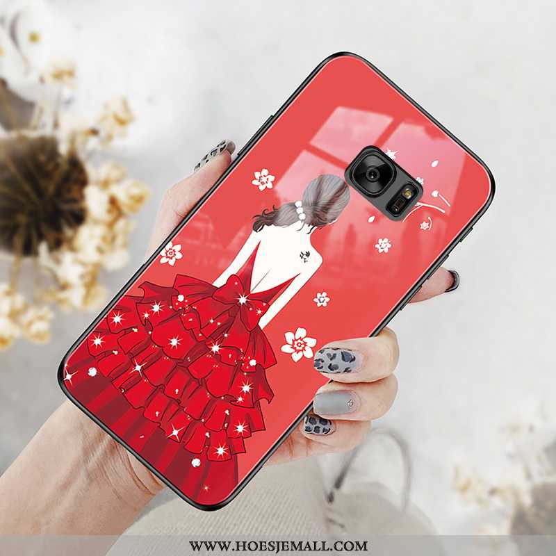 Hoesje Samsung Galaxy S7 Bescherming Glas Wit Nieuw Net Red Hoes Witte