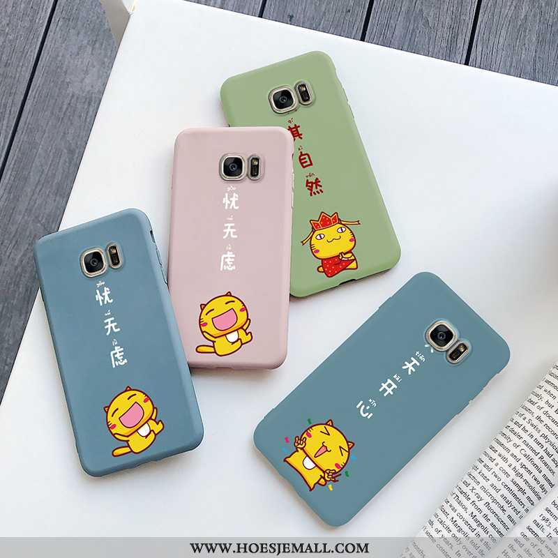 Hoesje Samsung Galaxy S7 Spotprent Trend Super Dun Kat Hoes Bescherming Blauwe