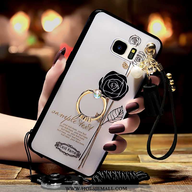 Hoes Samsung Galaxy S7 Wit Hoesje Ring Mobiele Telefoon Ster Witte