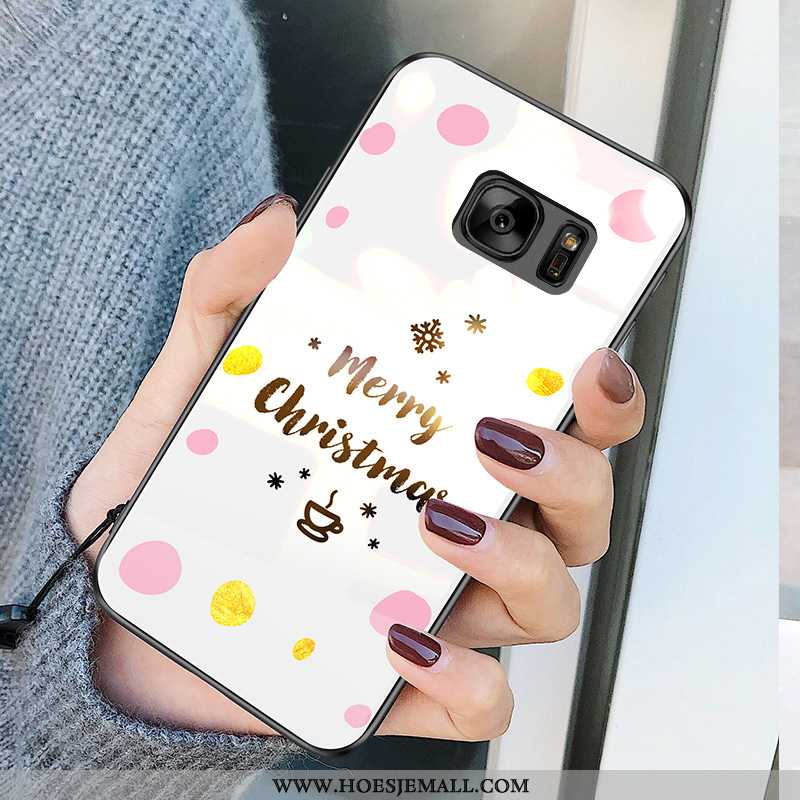 Hoesje Samsung Galaxy S7 Trend Glas Ster Hoes Mobiele Telefoon Wit Witte