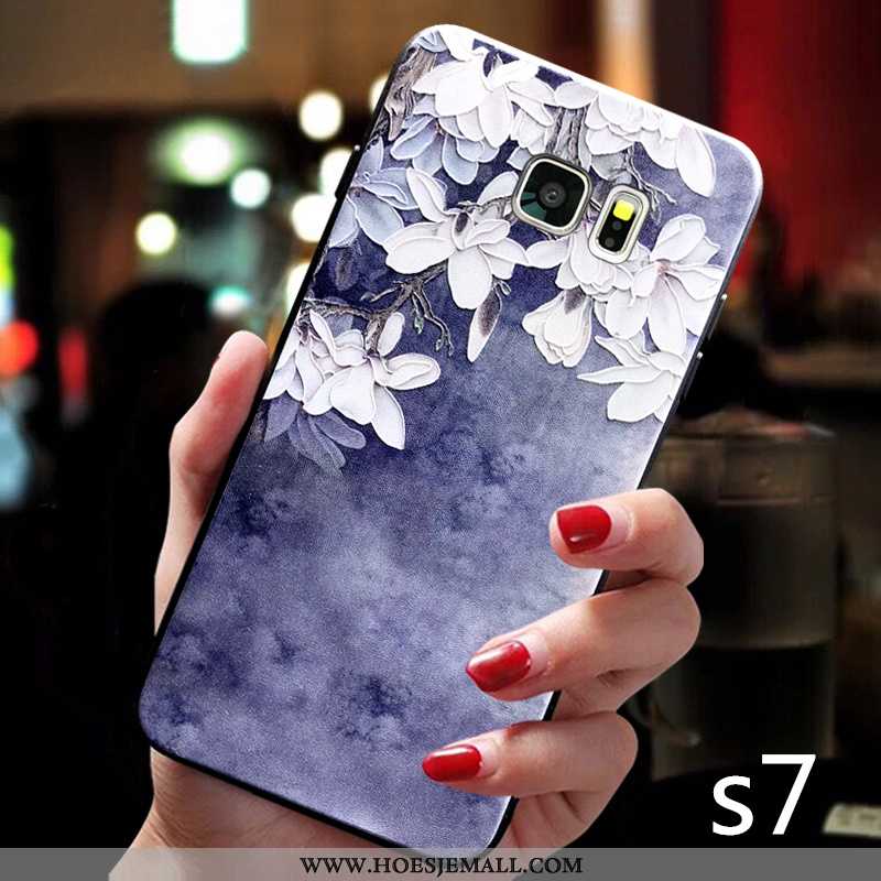 Hoesje Samsung Galaxy S7 Siliconen Bescherming Hoes Persoonlijk Mobiele Telefoon Anti-fall Blauwe