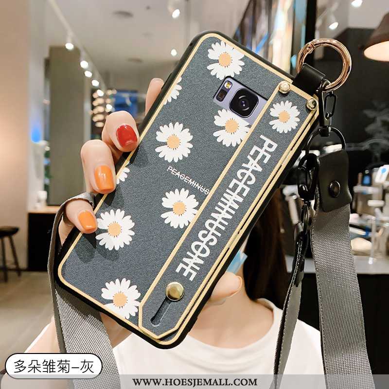 Hoes Samsung Galaxy S8 Scheppend Trend Hanger Siliconen Lovers Mobiele Telefoon Eenvoudige Groen