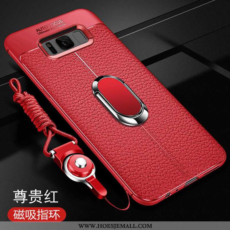 Hoes Samsung Galaxy S8 Trend Super Hoesje Ster Dun Anti-fall Leren Rood