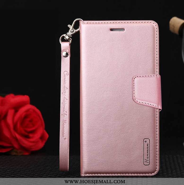 Hoes Samsung Galaxy S8 Luxe Hanger Roze Folio Ster Leren Hoesje Anti-fall