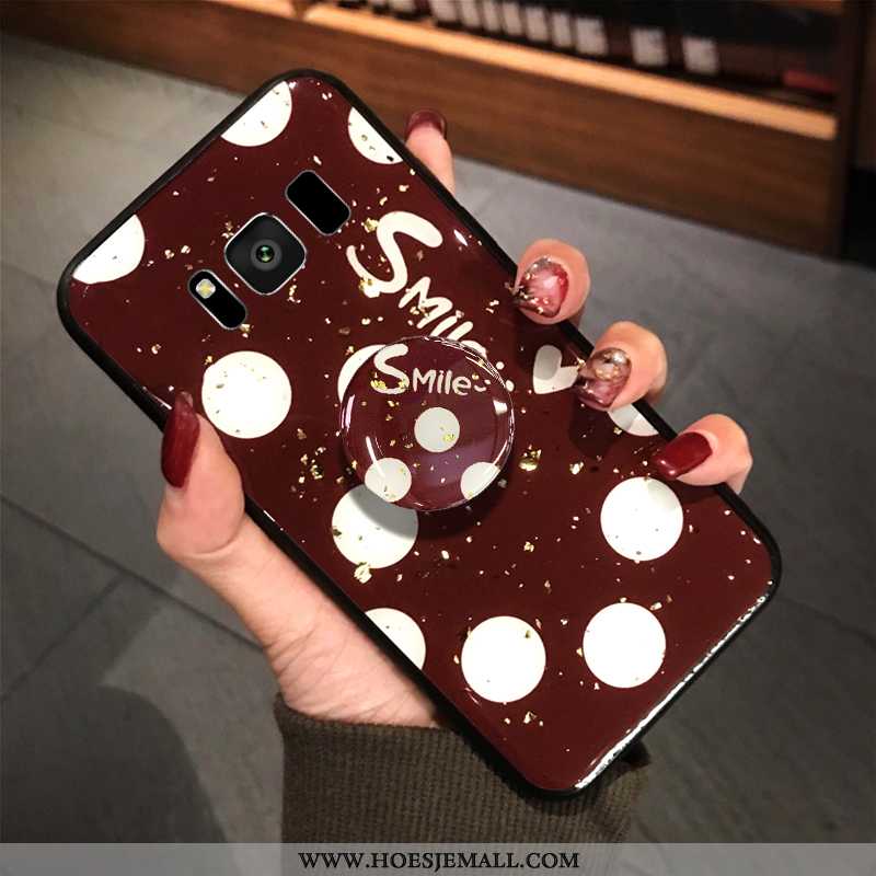 Hoes Samsung Galaxy S8 Zacht Bescherming Anti-fall Liefde Hoesje Golfpunt Trend Rood