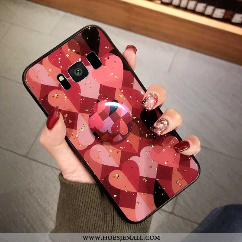 Hoes Samsung Galaxy S8 Zacht Bescherming Anti-fall Liefde Hoesje Golfpunt Trend Rood