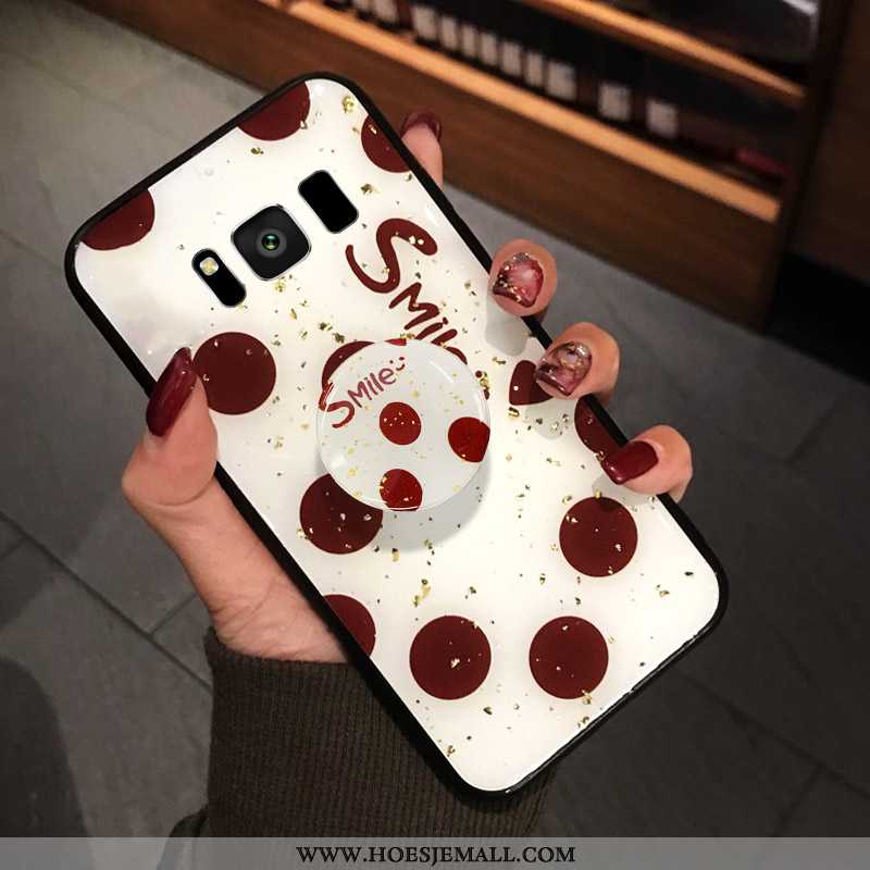 Hoes Samsung Galaxy S8 Zacht Bescherming Anti-fall Liefde Hoesje Golfpunt Trend Rood