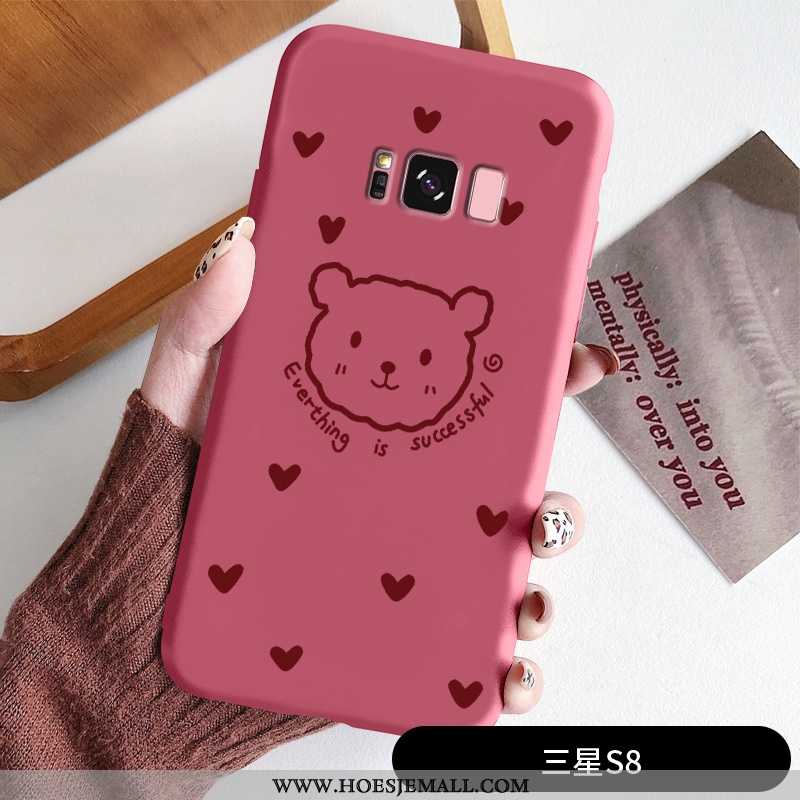 Hoesje Samsung Galaxy S8 Super Dun Lovers Mobiele Telefoon Anti-fall Hoes Mooie Rood