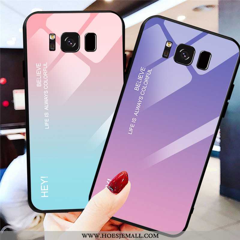 Hoes Samsung Galaxy S8 Bescherming Glas Purper Verloop Hard Persoonlijk Hoesje