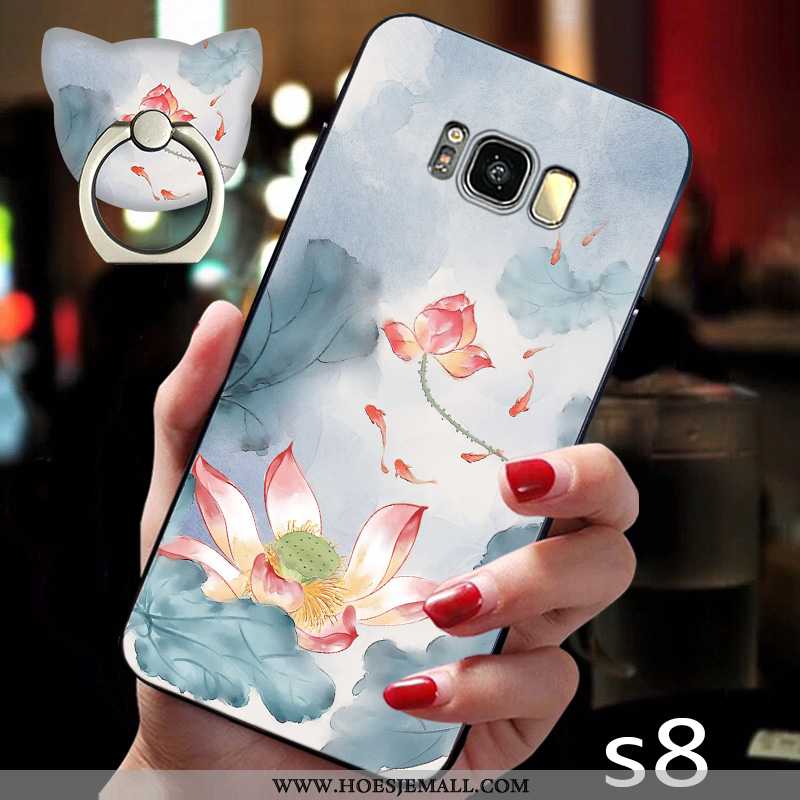 Hoesje Samsung Galaxy S8 Siliconen Bescherming Anti-fall Trend Hoes Ster Blauwe