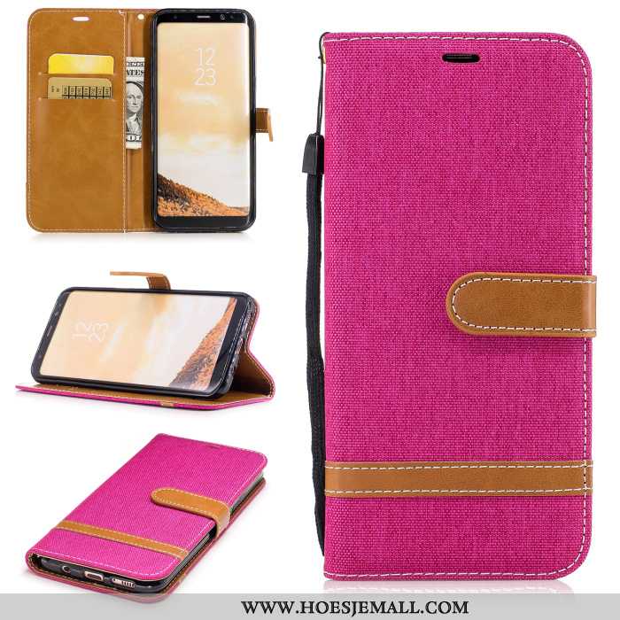 Hoesje Samsung Galaxy S8 Leren Bescherming Folio All Inclusive Hoes Mobiele Telefoon Gemengde Kleure