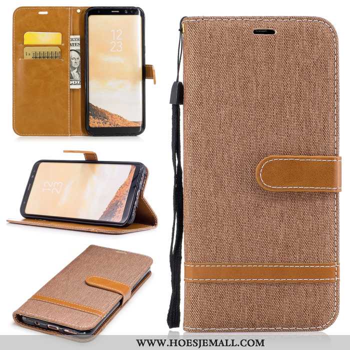 Hoesje Samsung Galaxy S8 Leren Bescherming Folio All Inclusive Hoes Mobiele Telefoon Gemengde Kleure