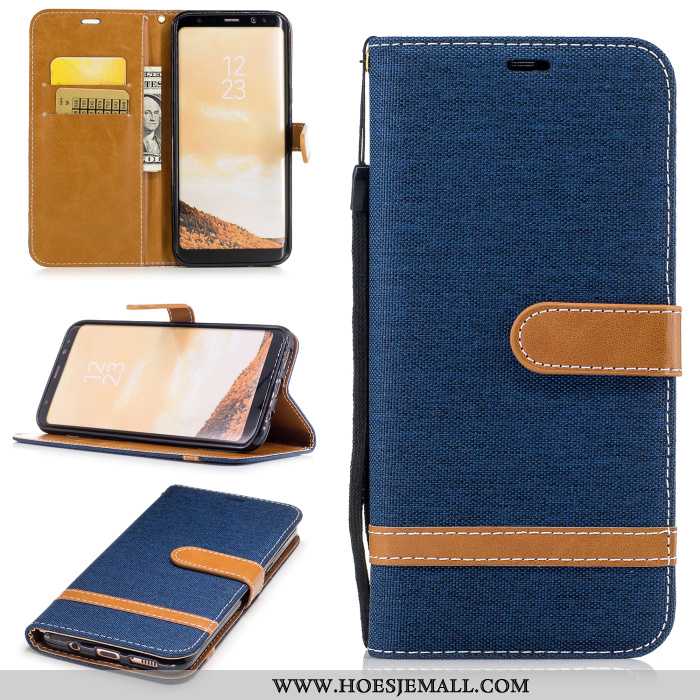 Hoesje Samsung Galaxy S8 Leren Bescherming Folio All Inclusive Hoes Mobiele Telefoon Gemengde Kleure