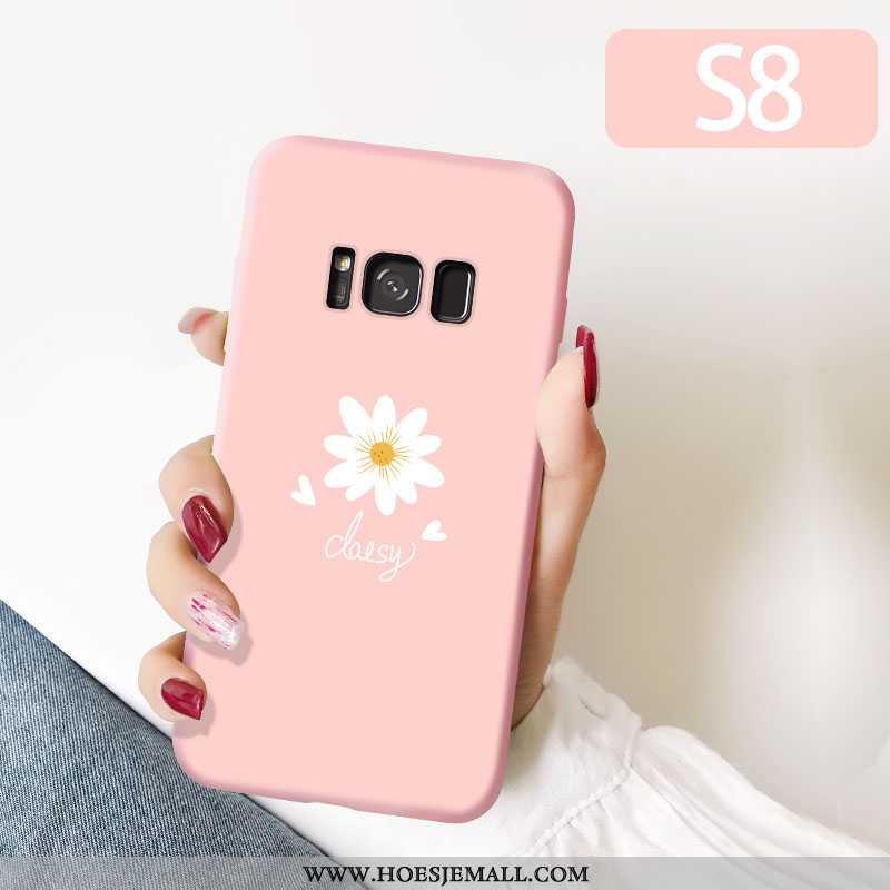 Hoesje Samsung Galaxy S8 Trend Dun Net Red Pu Zacht Scheppend Licht Geel