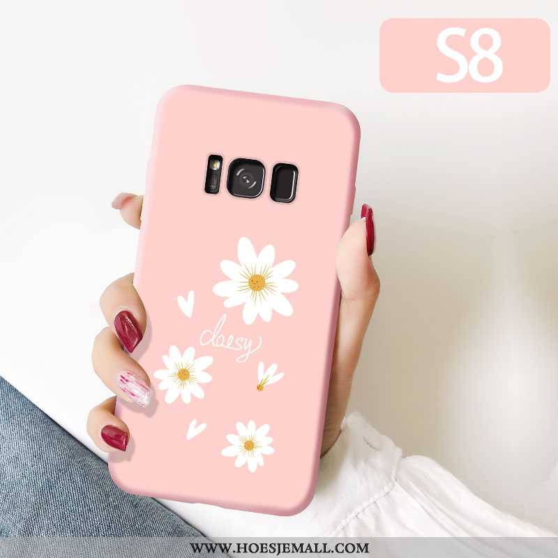 Hoesje Samsung Galaxy S8 Trend Dun Net Red Pu Zacht Scheppend Licht Geel