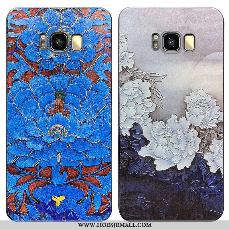 Hoesje Samsung Galaxy S8 Scheppend Trend Blauw Schrobben Siliconen Persoonlijk Blauwe