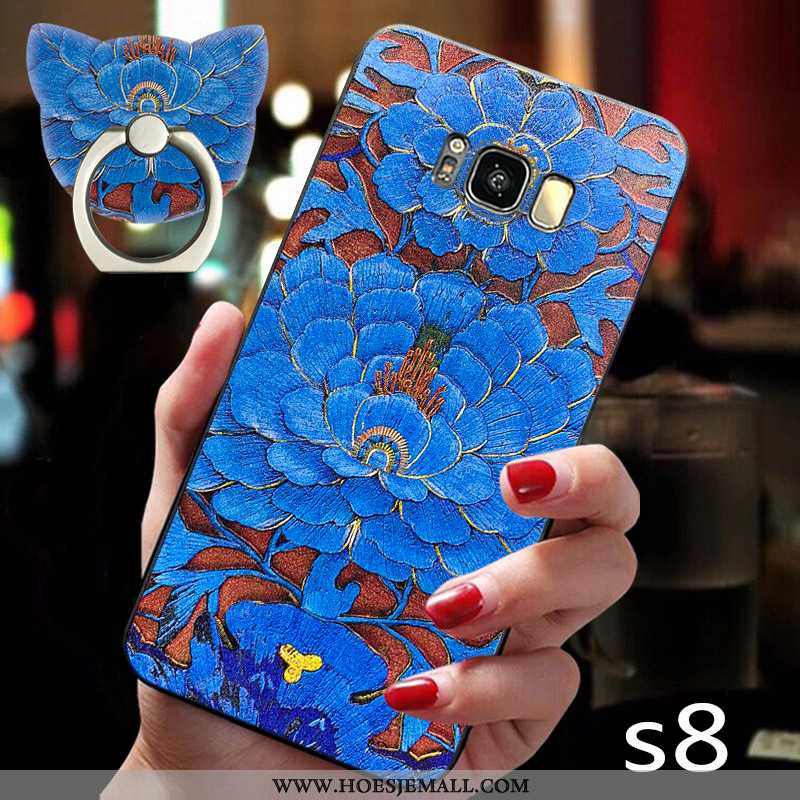 Hoesje Samsung Galaxy S8 Scheppend Trend Blauw Schrobben Siliconen Persoonlijk Blauwe