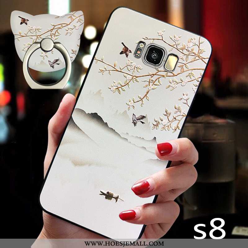 Hoesje Samsung Galaxy S8 Trend Super Mobiele Telefoon Siliconen Chinese Stijl Schrobben Ster Witte