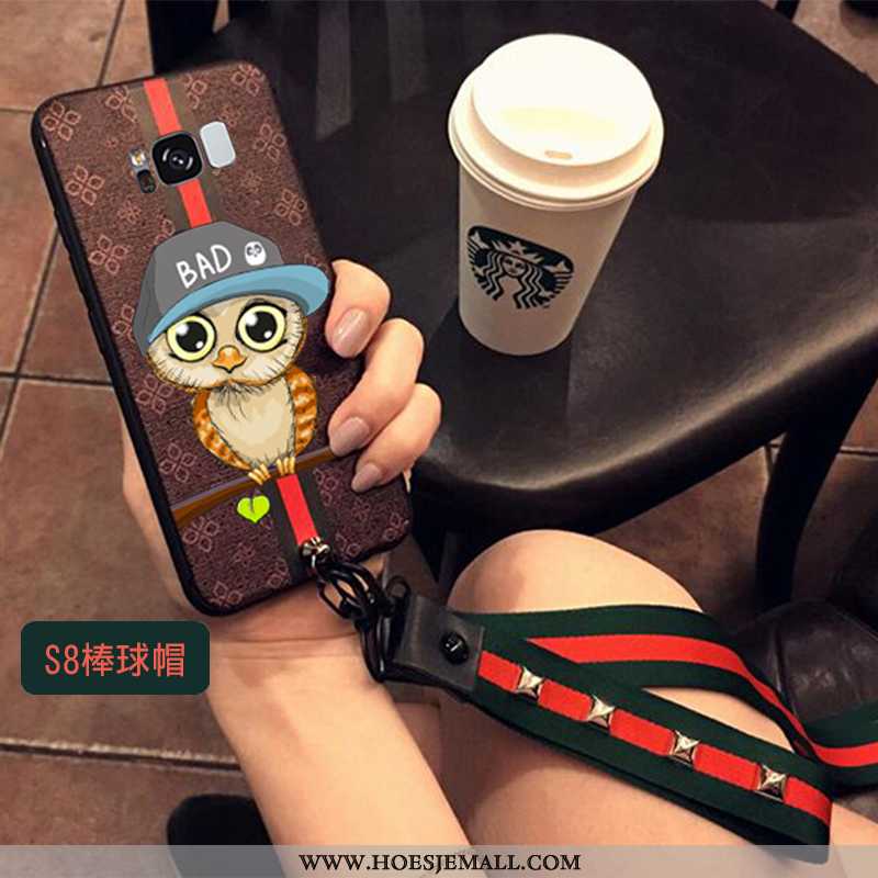 Hoesje Samsung Galaxy S8 Zacht Siliconen Spotprent Hanger Trend Ster All Inclusive Bruin