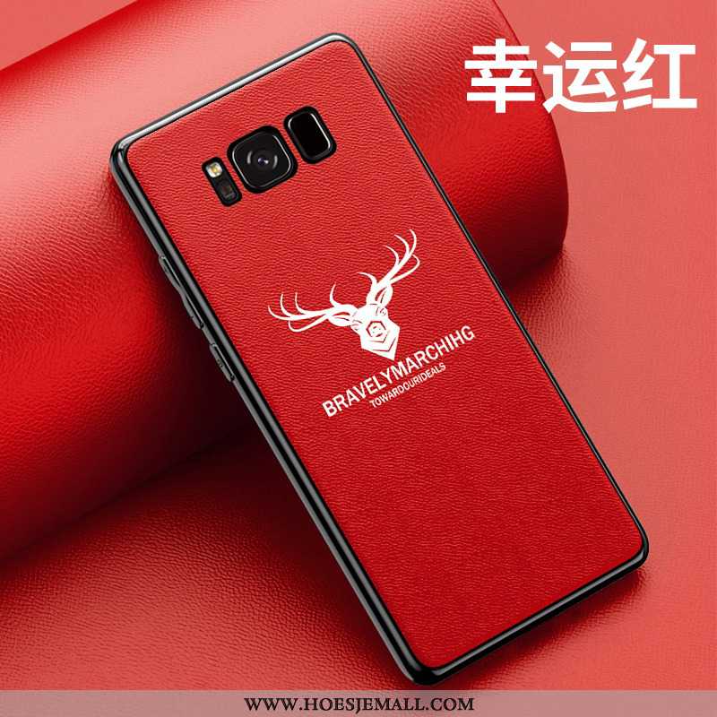 Hoes Samsung Galaxy S8 Bescherming Schrobben Ster Zacht Hoesje All Inclusive Rood