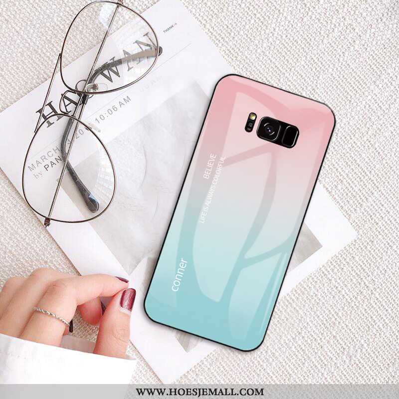 Hoes Samsung Galaxy S8 Bescherming Glas Scheppend Roze Persoonlijk Licht Spotprent