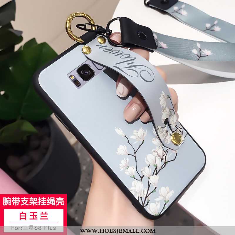 Hoesje Samsung Galaxy S8+ Zacht Mode Hoes All Inclusive Hanger Mobiele Telefoon Ster Witte