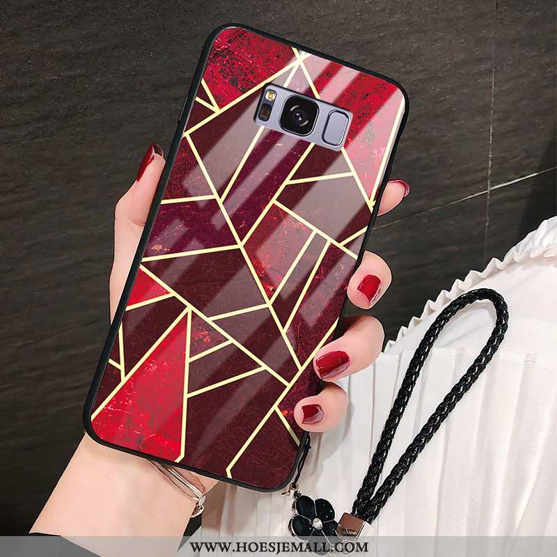 Hoes Samsung Galaxy S8+ Persoonlijk Scheppend Net Red Hoesje Trend Patroon Groen